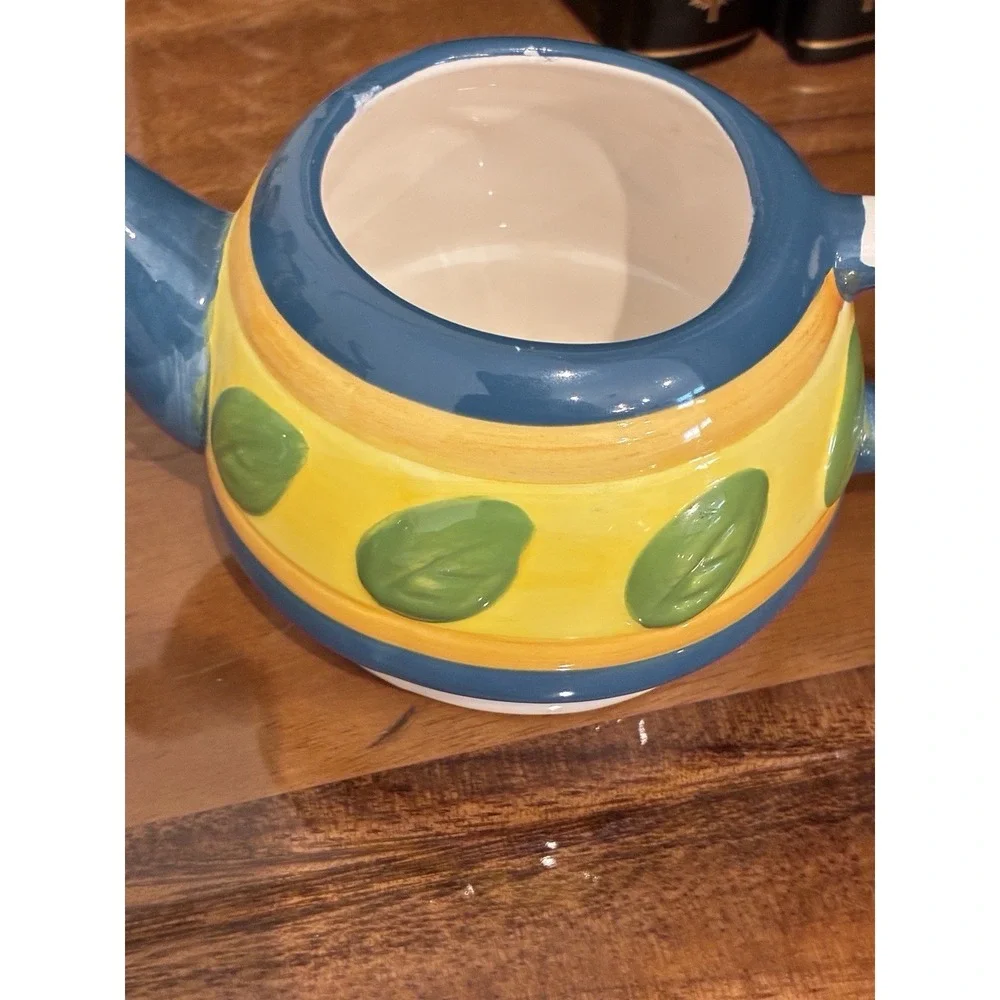 Floral Tea For One 4 Piece Set Stacking Teapot Cup‎ & Teabag Plate Ceramic Gift